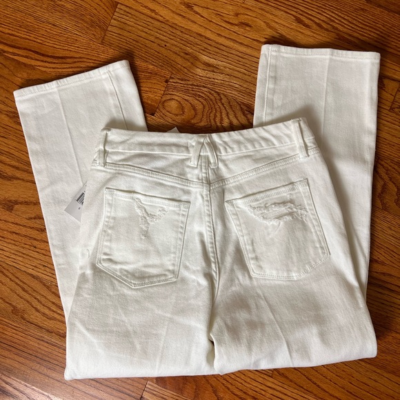 Good American Good Curve Ivory Denim Pants NWT - Picture 8 of 8